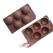 Extra Large 5-Cavity Semi Sphere Silicone Mold, Half Sphere Silicone Baking Molds for Making Chocolate, Cake, Dome Mousse
